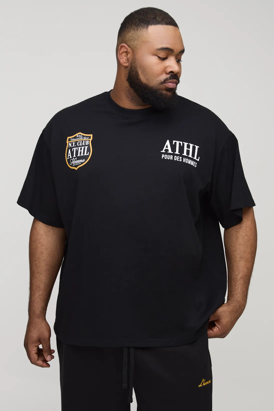 Plus Oversized Placement Printed T-Shirt