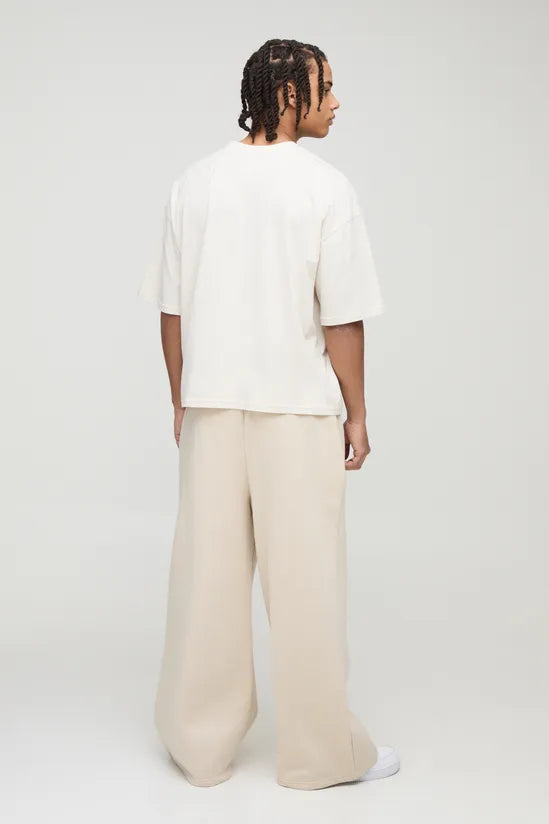 Oversized Boxy Cross Applique T-Shirt