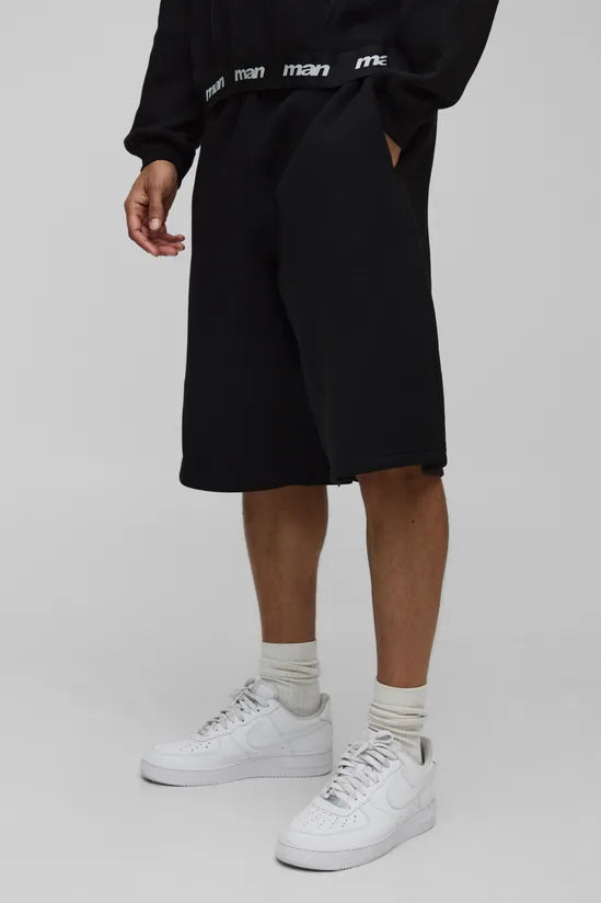 MAN Double Waistband Jersey Jort
