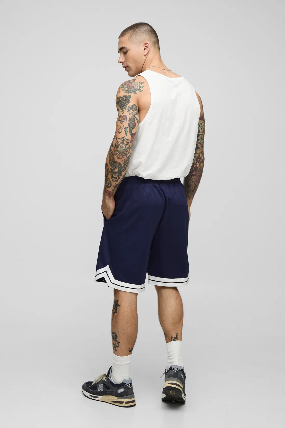 Homme Mid Length Mesh Basketball Shorts