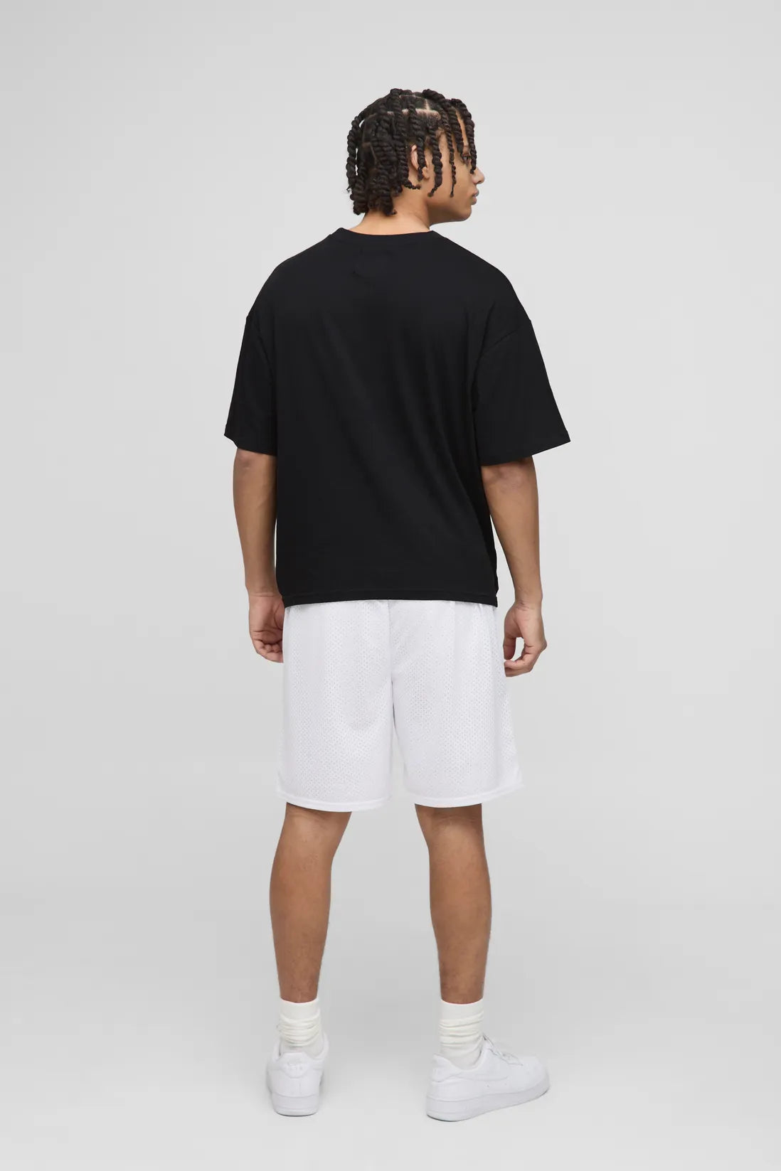 Varsity Graphic Mid Length Mesh Basketball Shorts