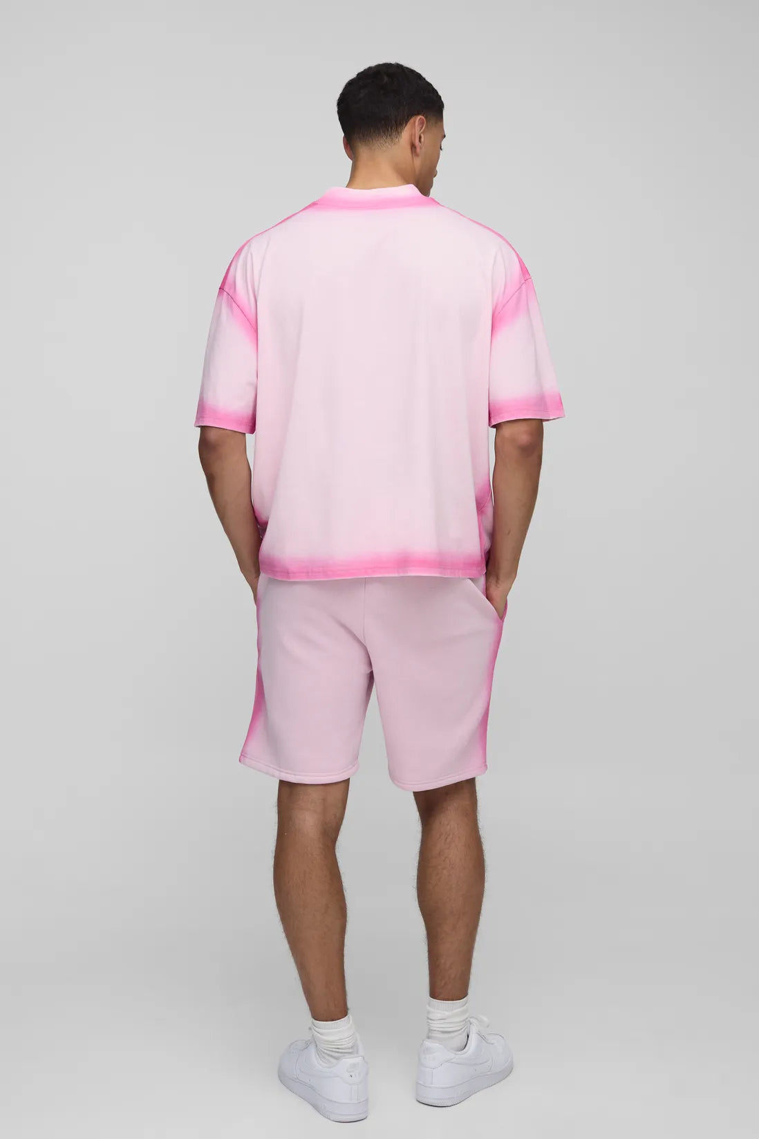 Relaxed Mid Length Washed Seam Shorts