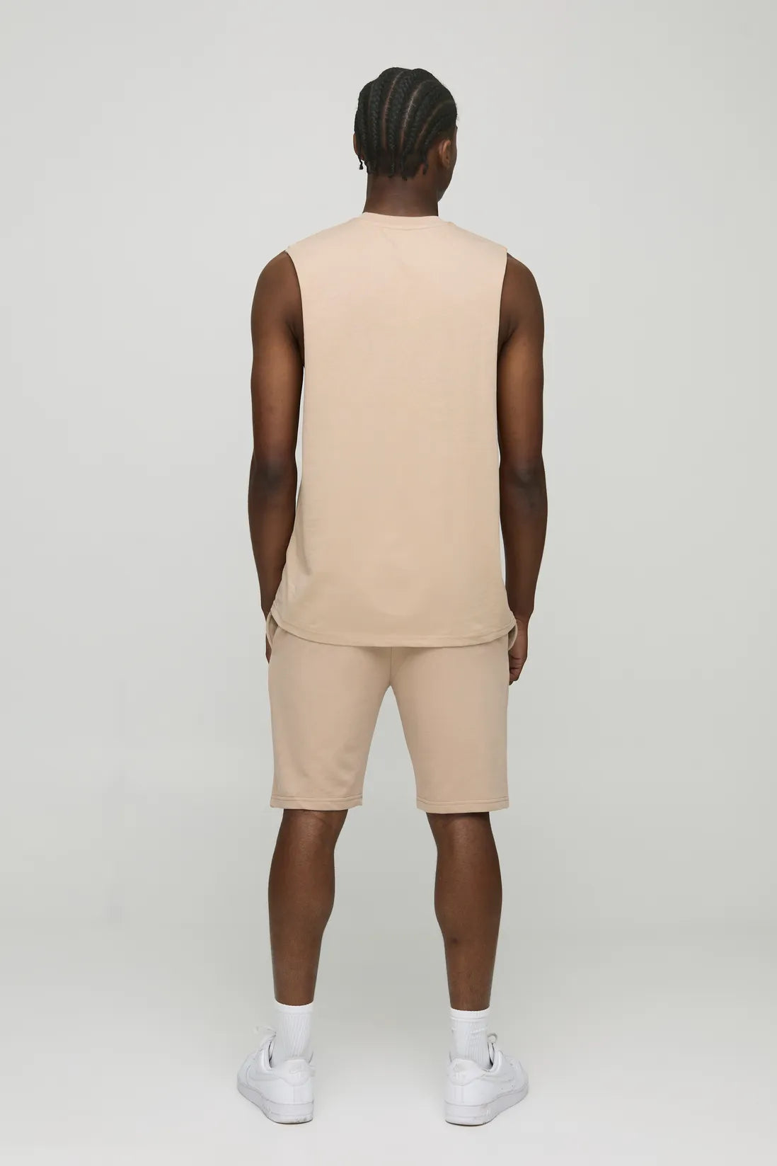 260GSM Loopback Basic Slim Fit Mid Length Shorts