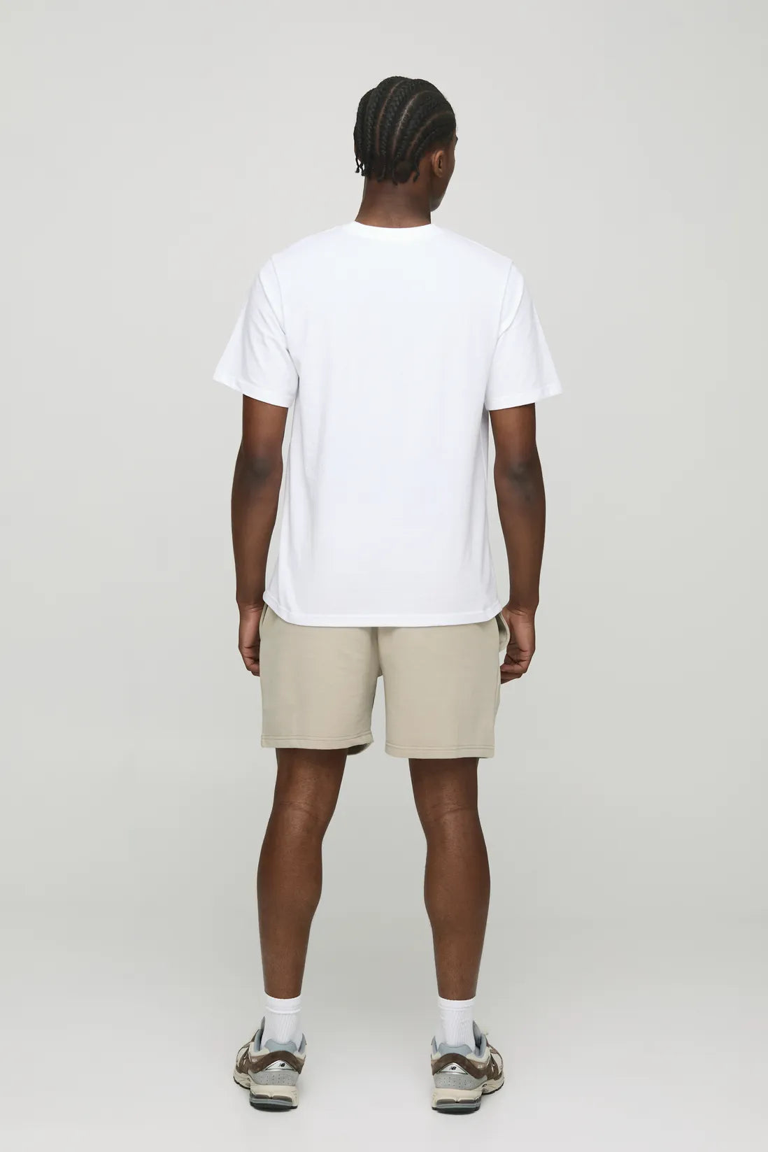 260GSM Loopback Basic Relaxed Fit Mid Length Shorts