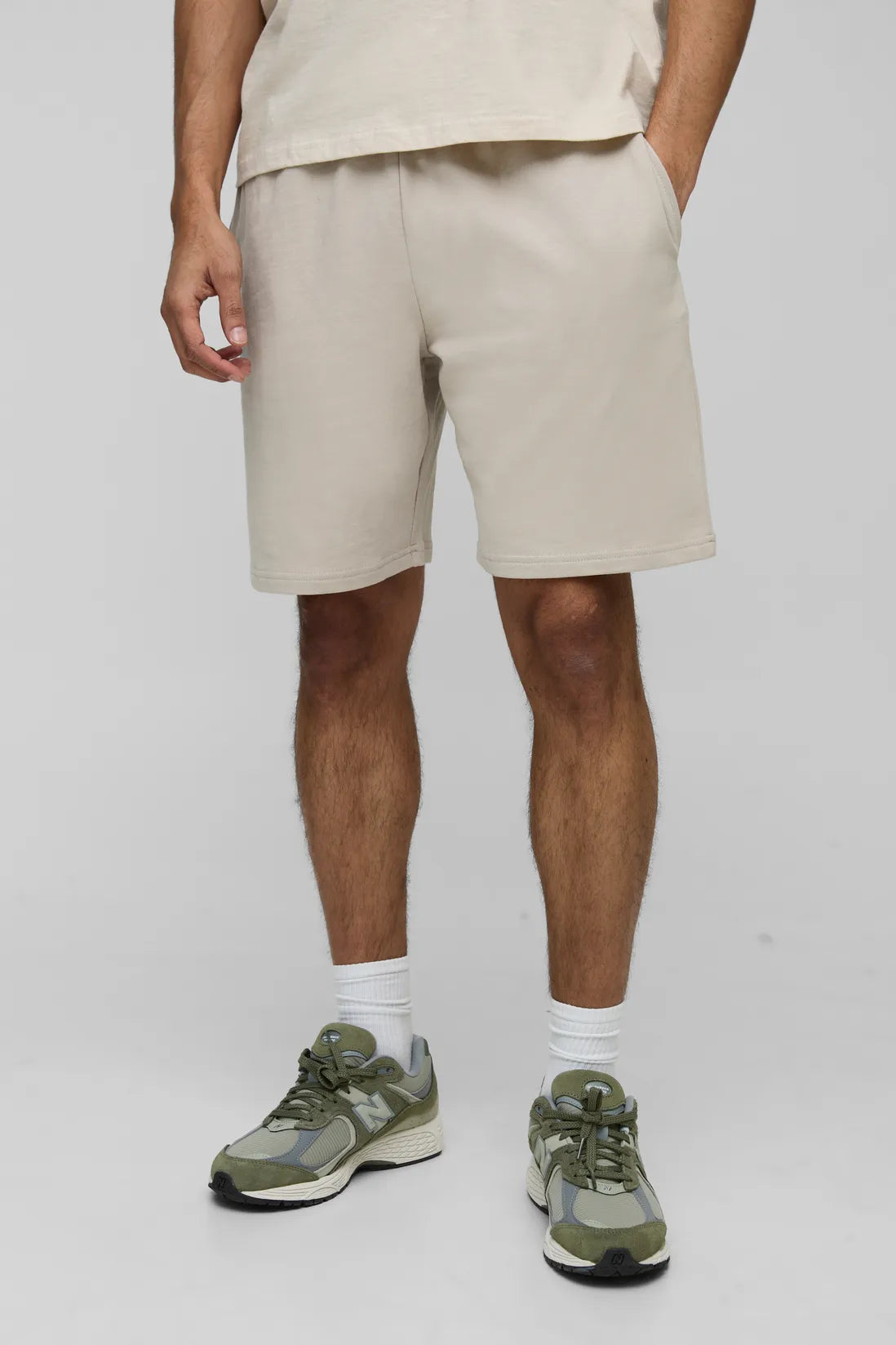 260GSM Loopback Basic Oversized Mid Length Short