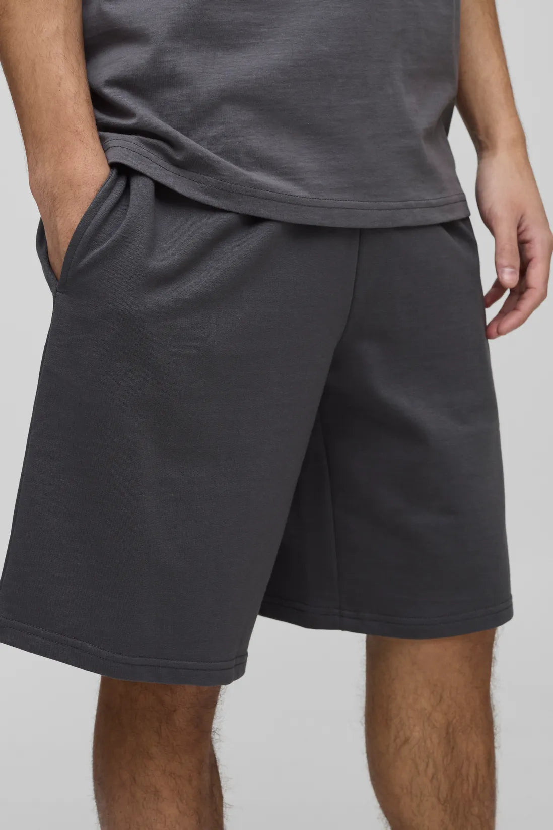 260GSM Loopback Basic Oversized Mid Length Short