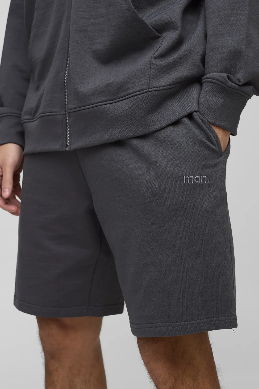 260GSM Loopback Basic MAN. Relaxed Mid Length Shorts
