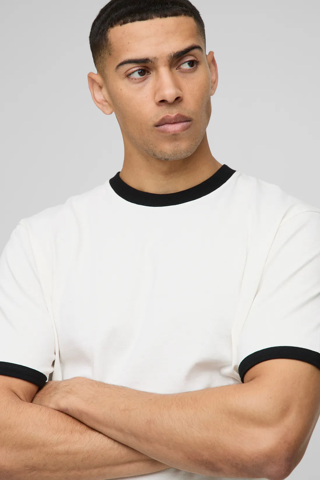 Regular Fit Ringer Crew Neck T-Shirt