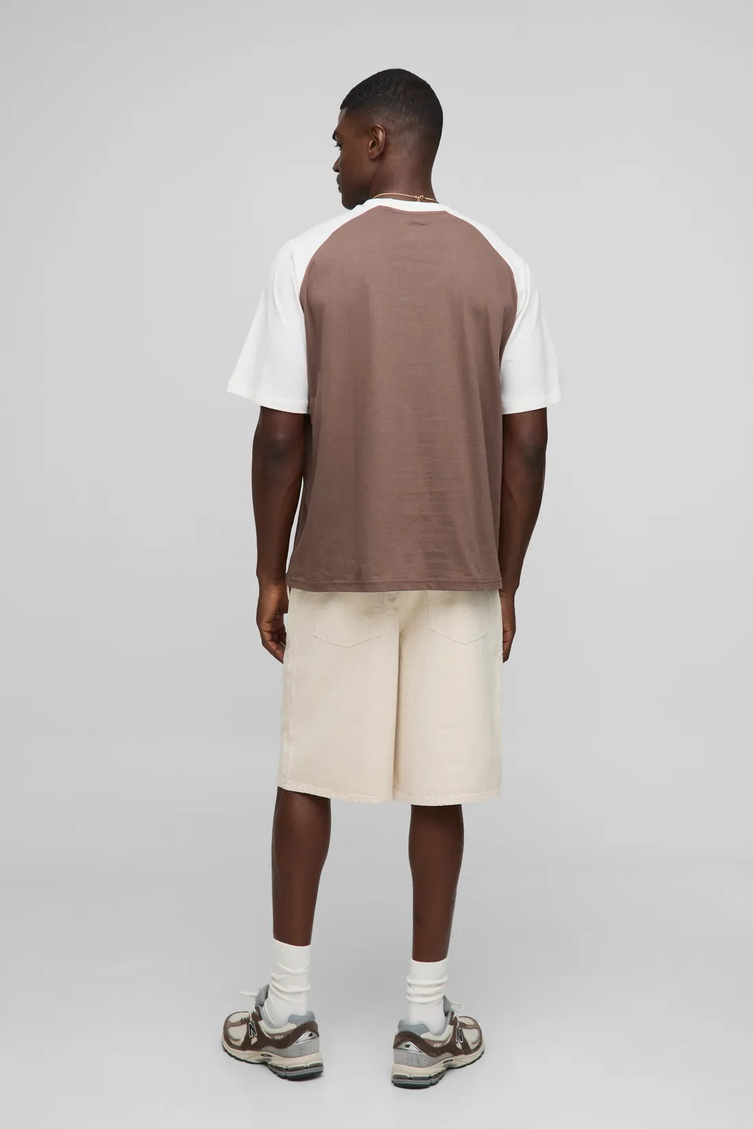 Oversized Homme Contrast Raglan T-Shirt
