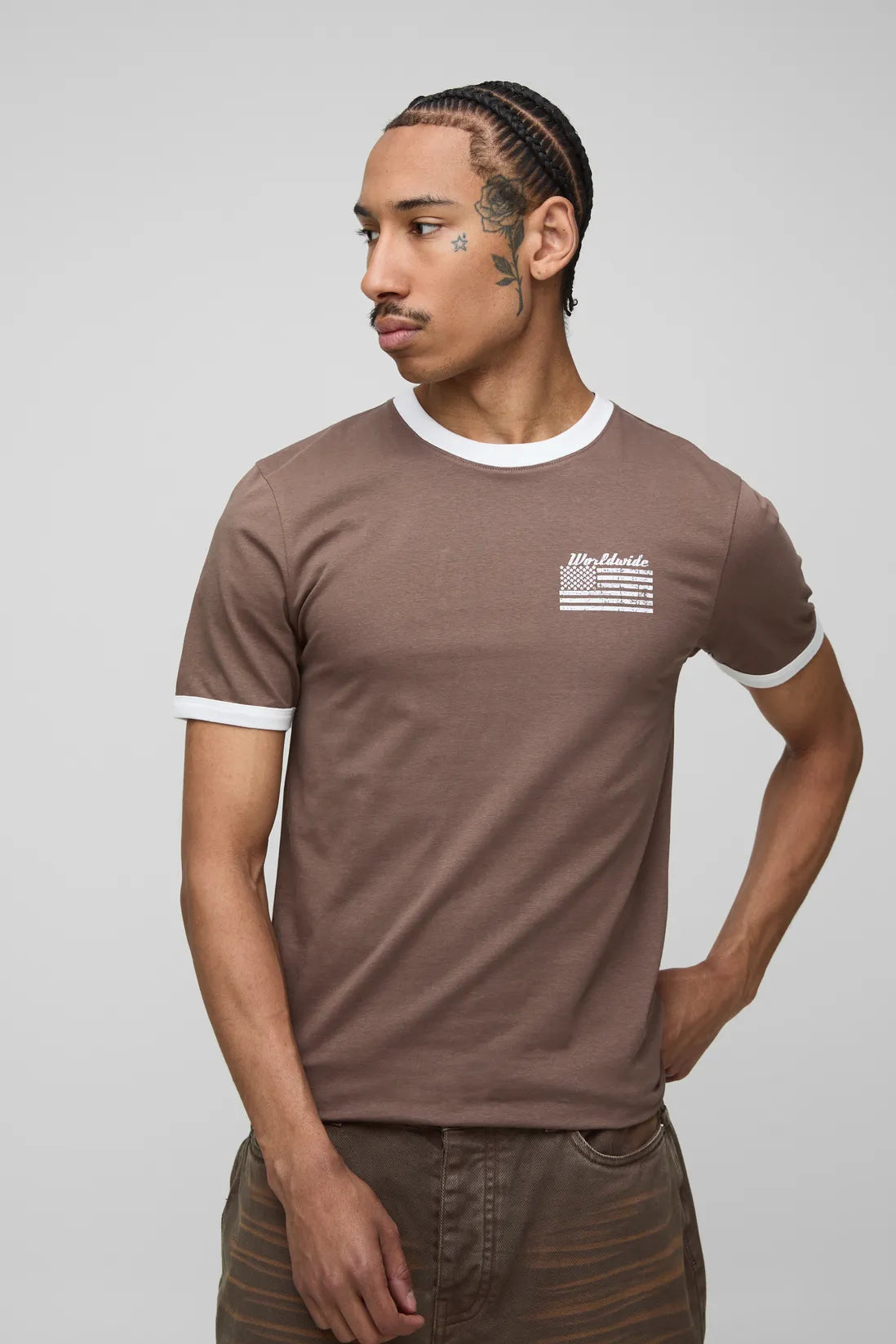 Muscle Fit USA Ringer T-Shirt