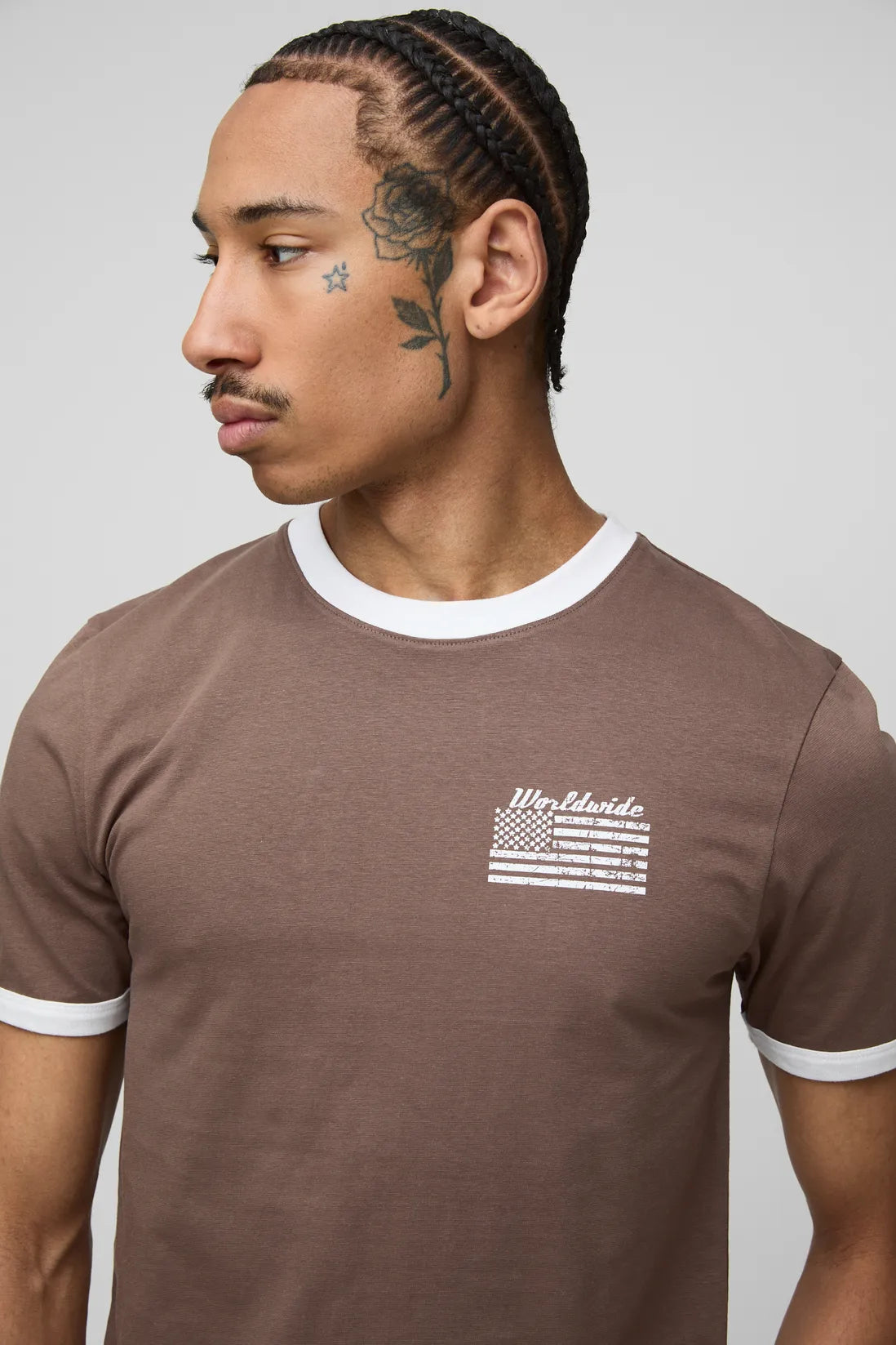 Muscle Fit USA Ringer T-Shirt