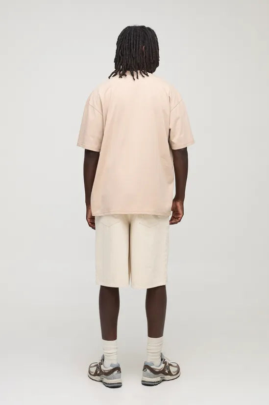 Basic Oversized Extended Neck T-Shirt