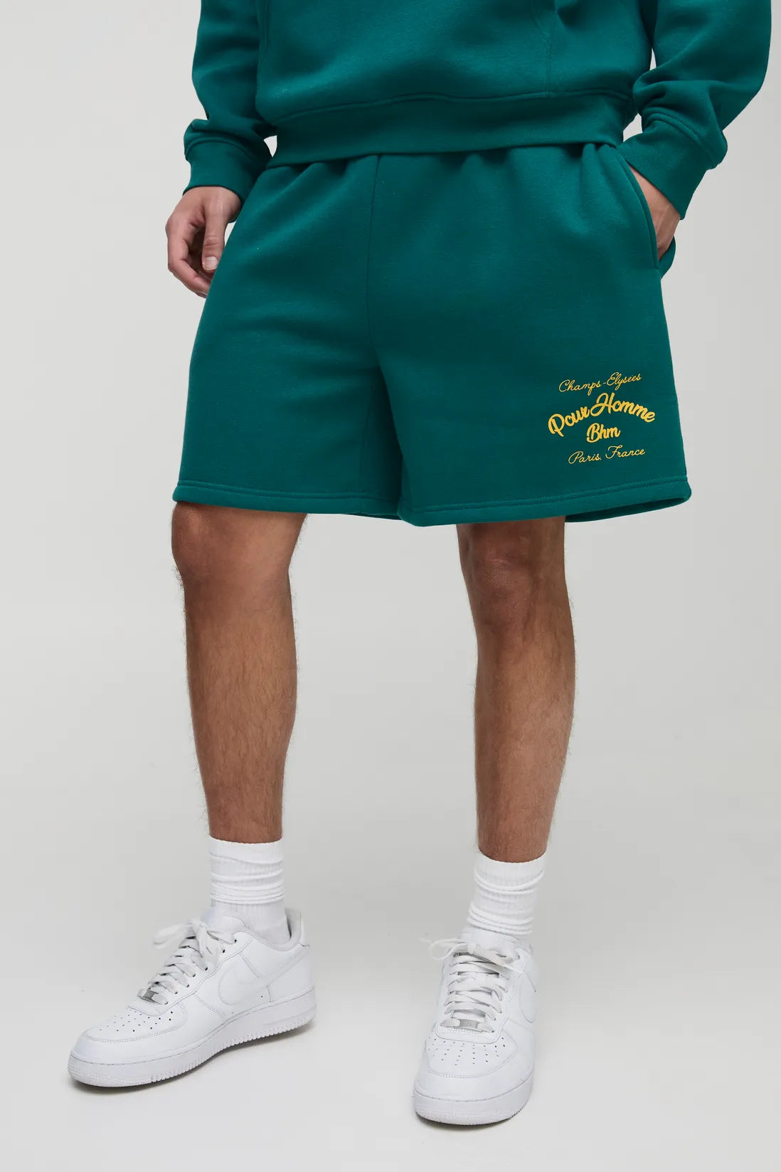 Oversized Embroidered Jersey Shorts