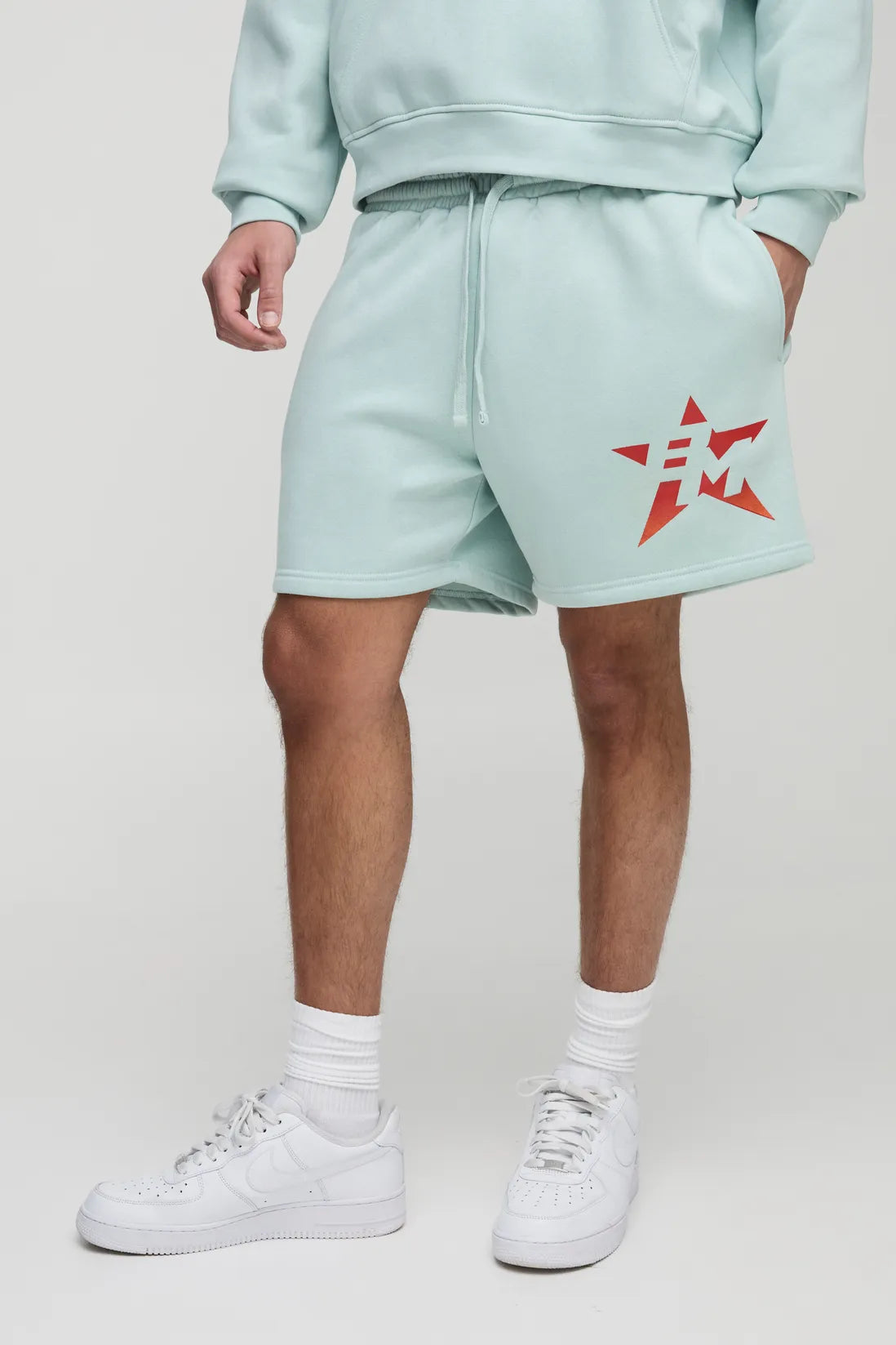Relaxed Fit Jersey BM Printed Shorts
