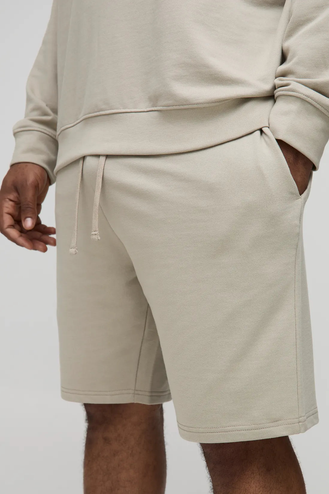 Plus 260GSM Loopback Slim Fit Basic Shorts
