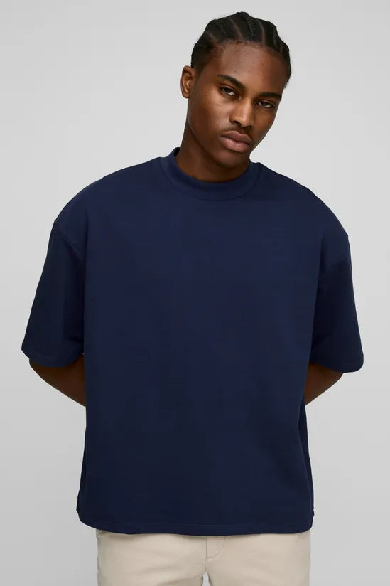 Oversized Boxy Extended Neck Heavyweight T-Shirt