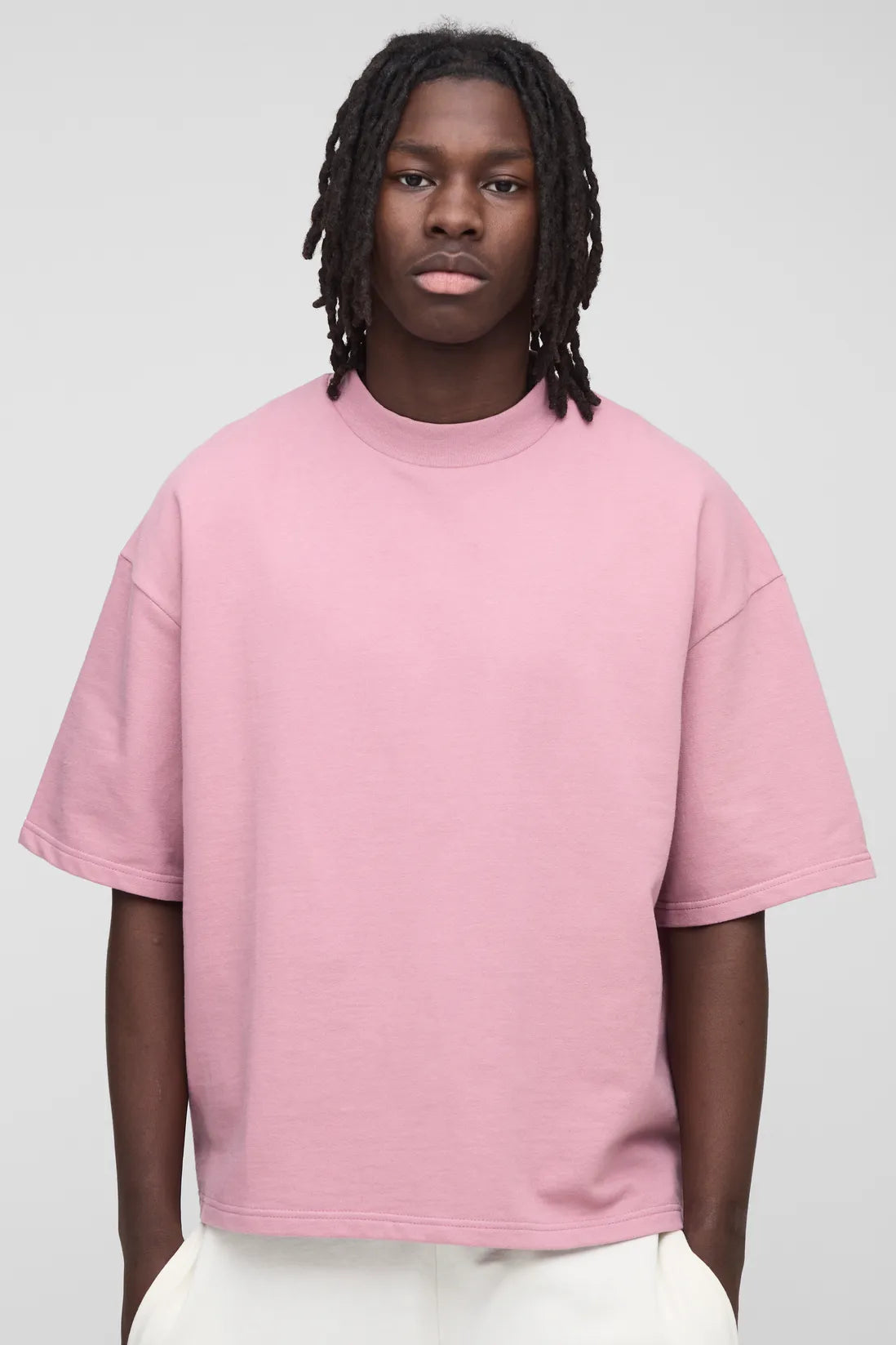 Oversized Boxy Extended Neck Heavyweight T-Shirt