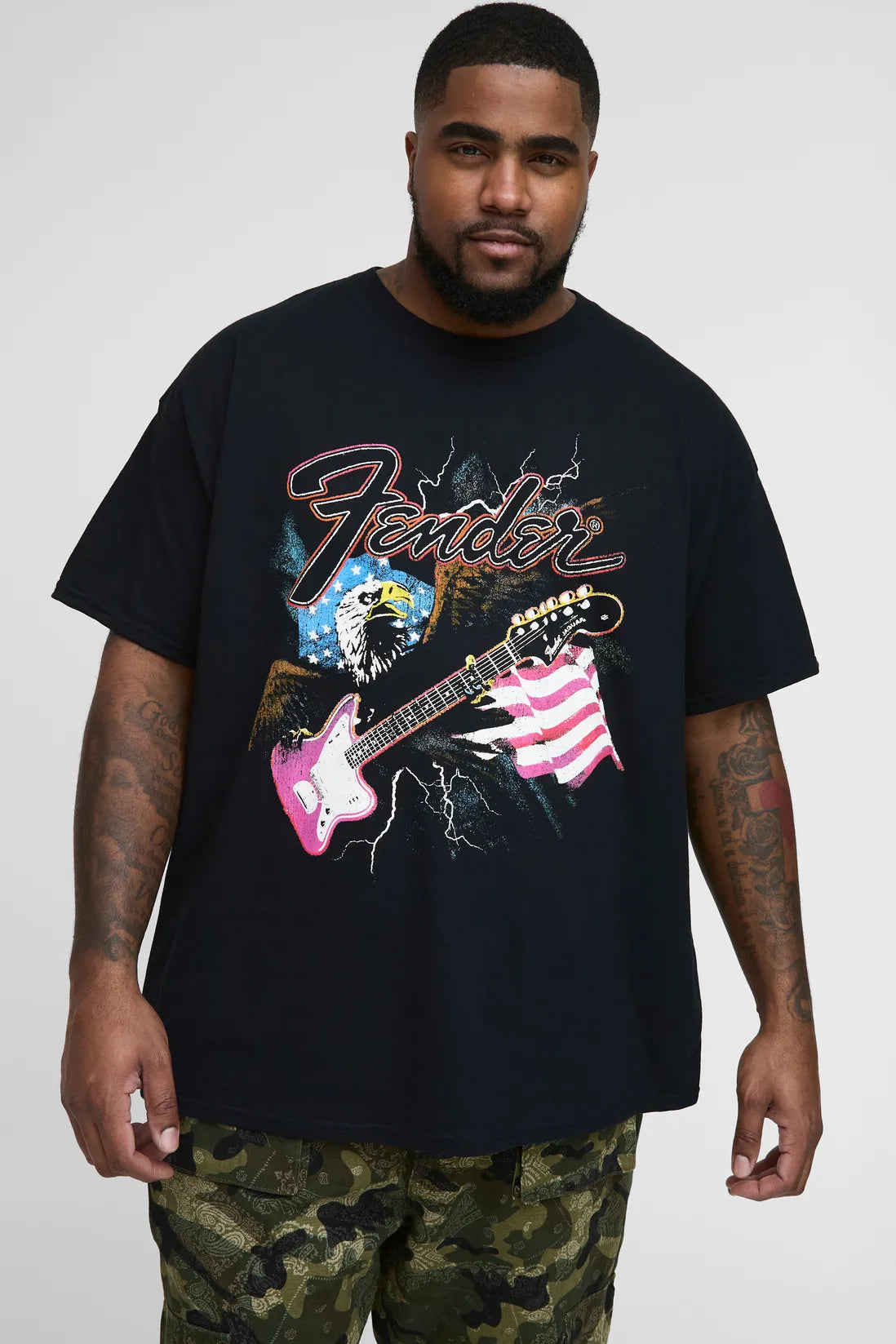 Plus Fender License Print T-Shirt