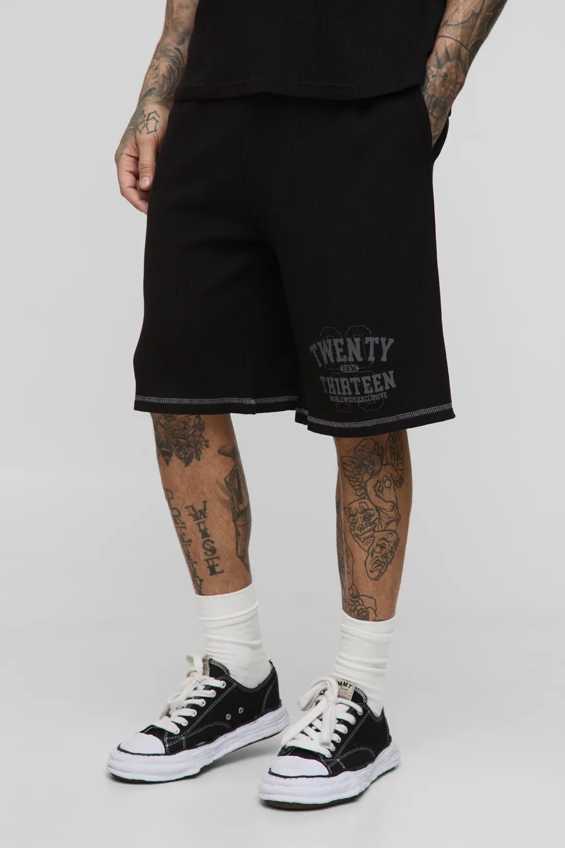 Tall Oversized Waffle Graphic Shorts