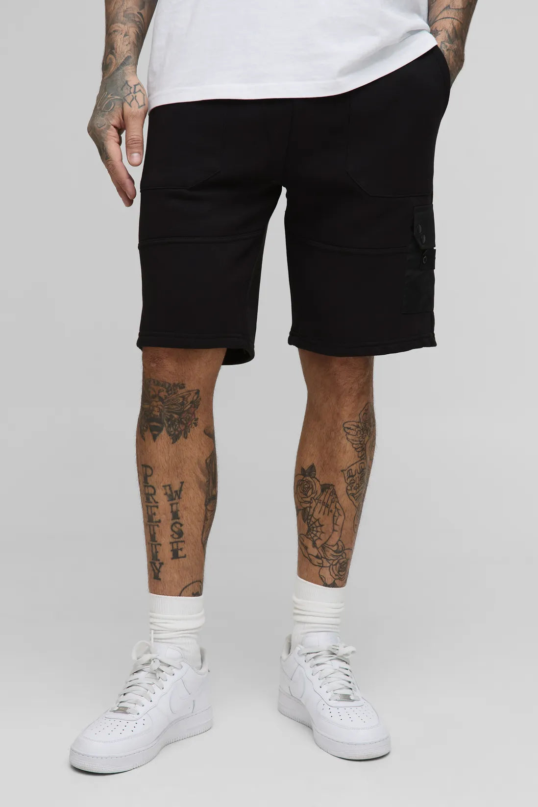 Tall Regular Fit Utility Pocket Jersey Shorts