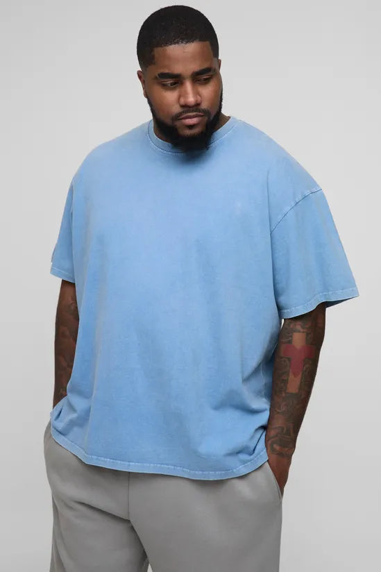 Plus Oversized Acid Wash T-Shirt