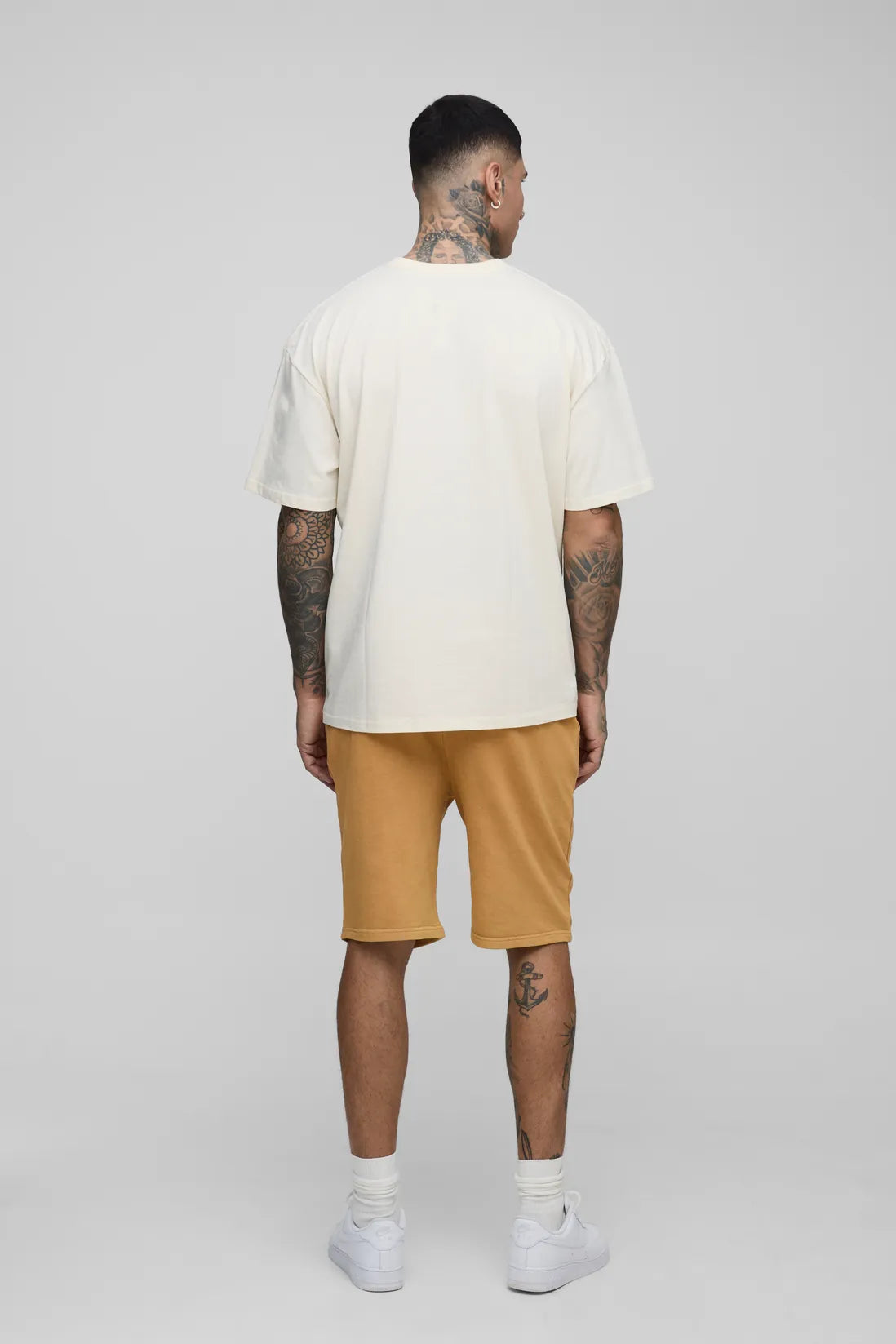 Tall Loose Fit Acid Wash Jersey Shorts