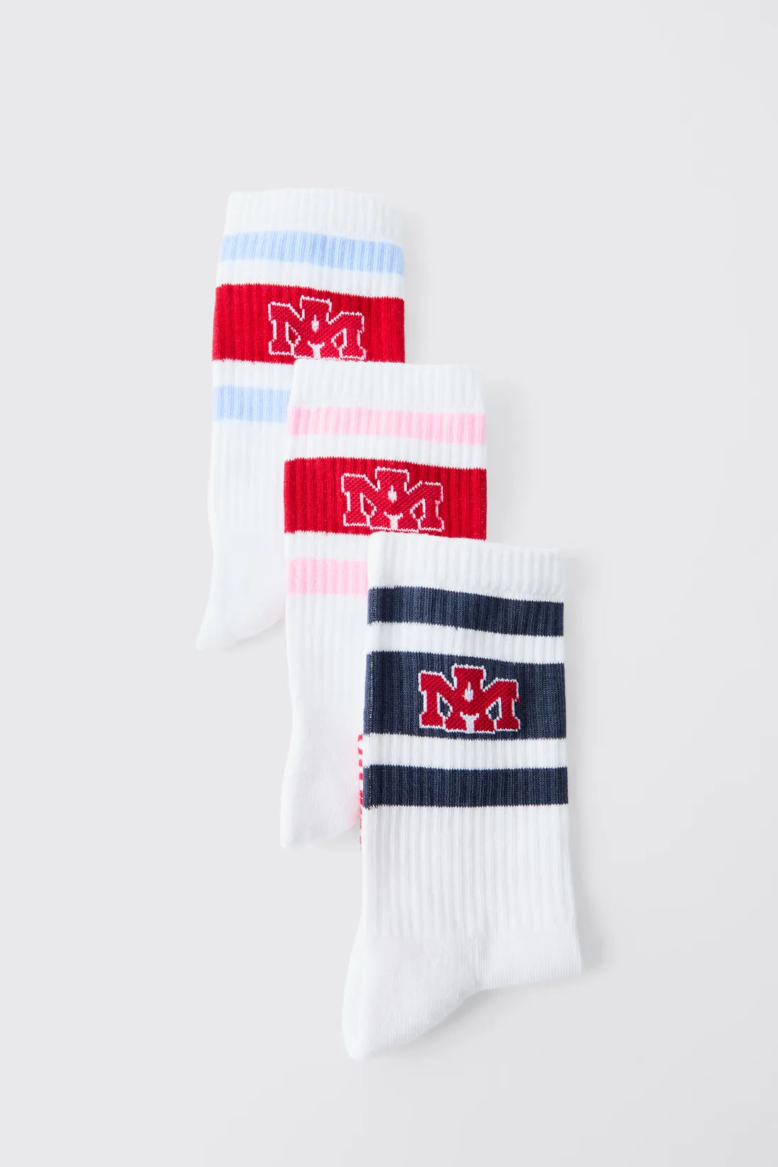 3 Pack Stripe Jacquard Ofcl MAN Badge Sport Socks