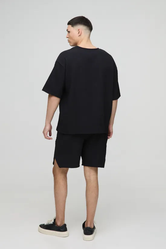 Relaxed Fit Runner Hem Pleated Short