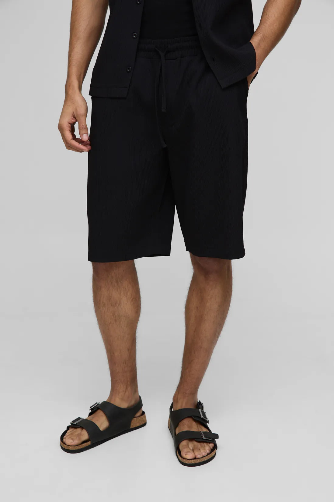 Pleated Elasticated Waist Jorts