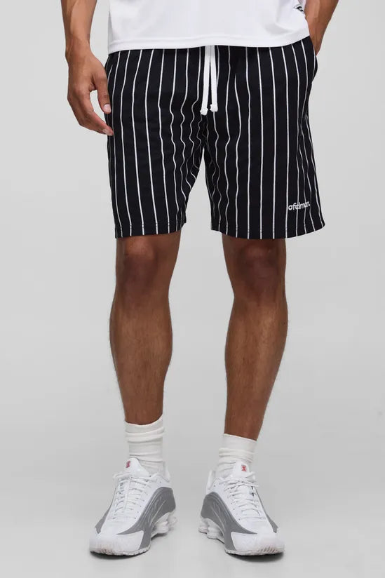 Relaxed Jersey OFCL Embroidered Mesh Shorts