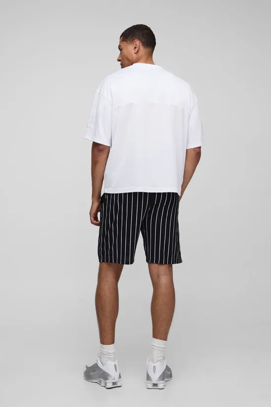 Relaxed Jersey OFCL Embroidered Mesh Shorts