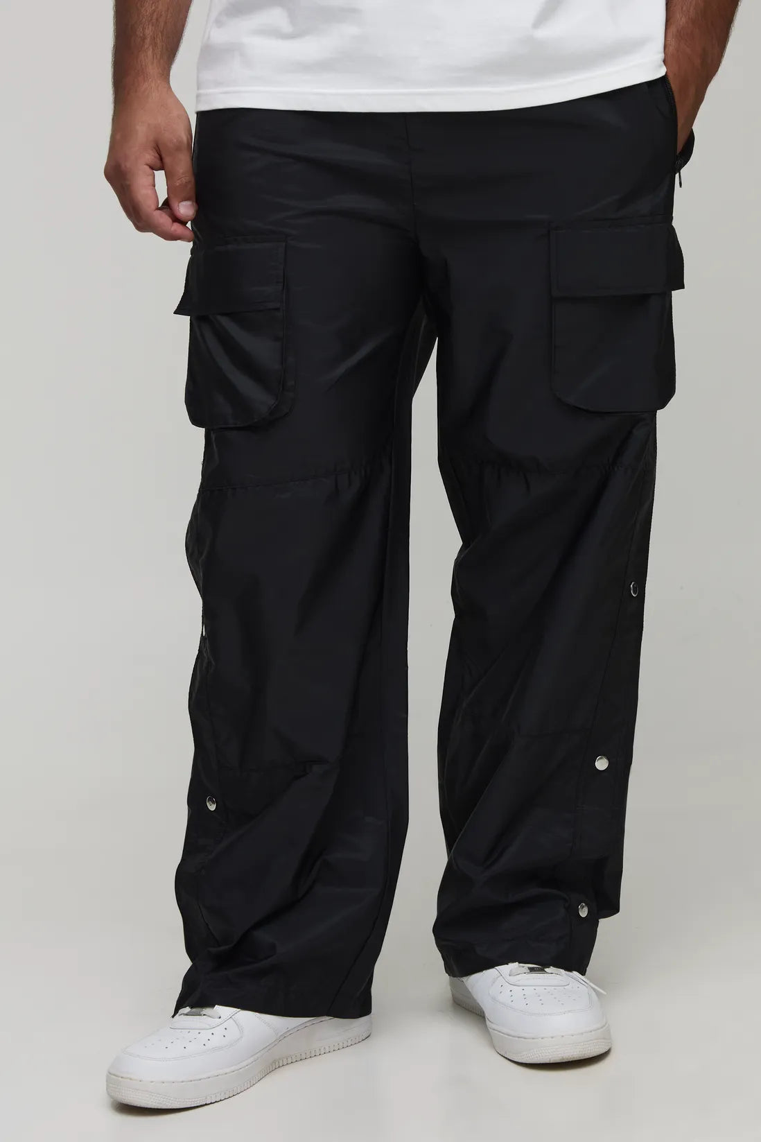 Plus Elasticated Waist Relaxed Cargo Trousers