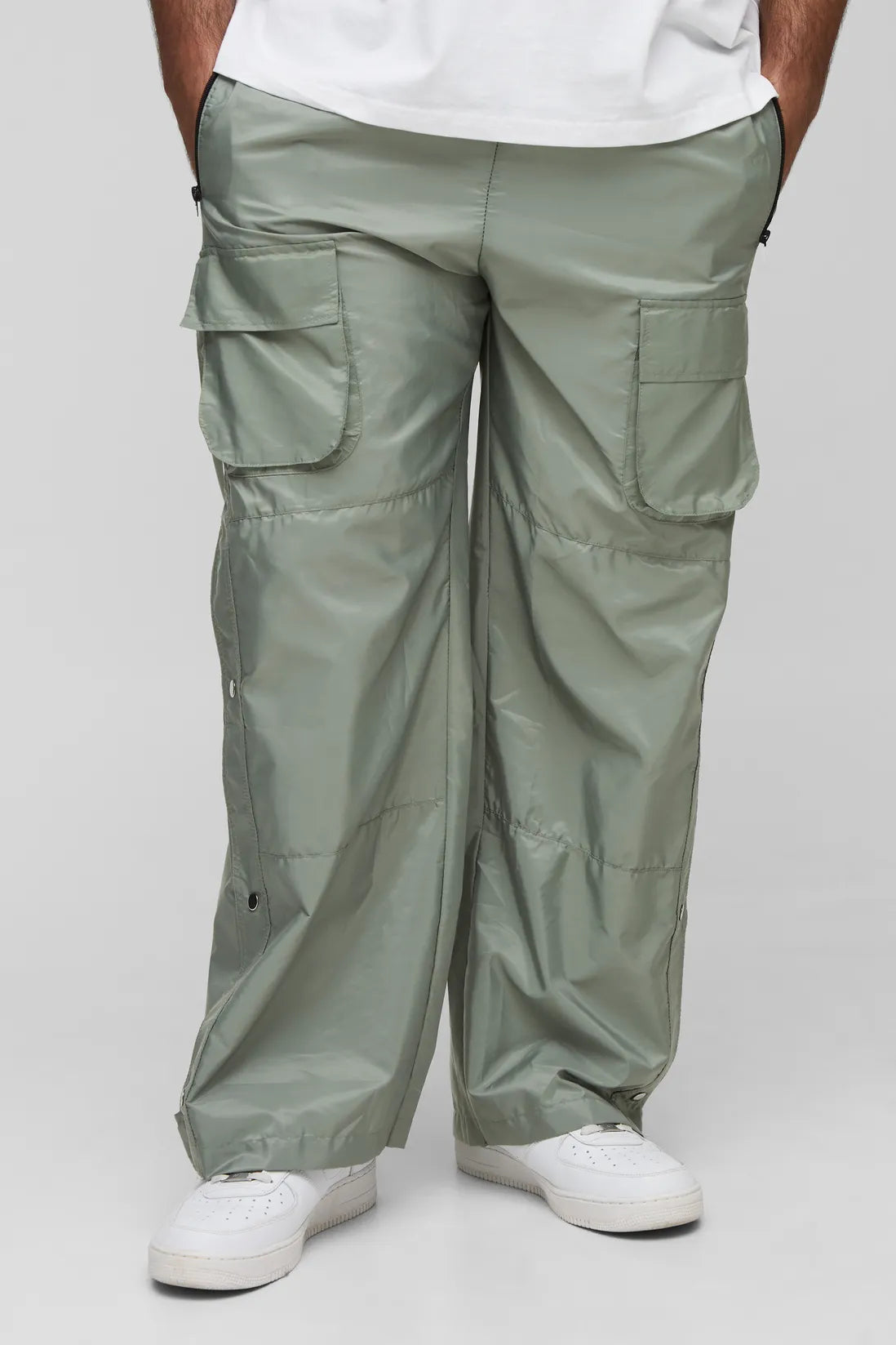 Plus Elasticated Waist Relaxed Cargo Trousers