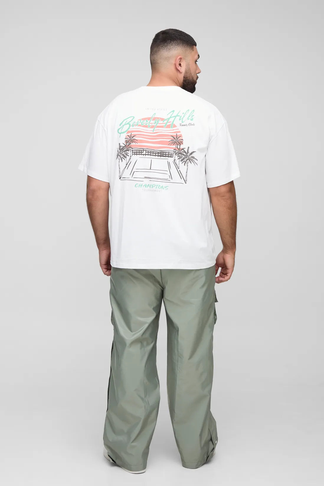 Plus Elasticated Waist Relaxed Cargo Trousers