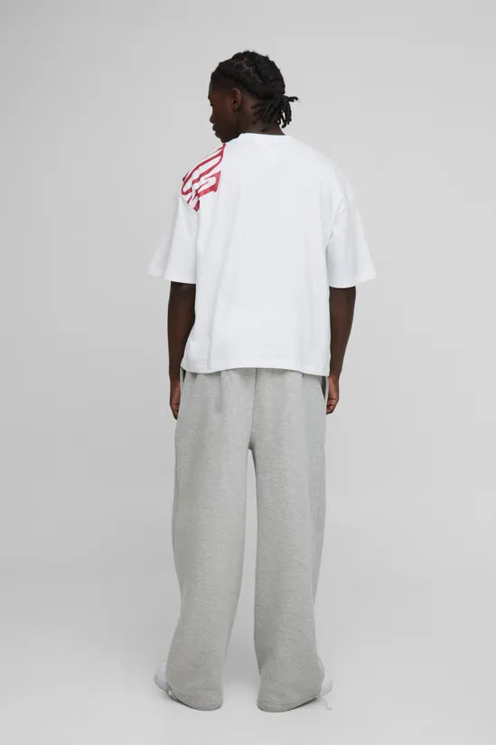 Oversized Boxy Worldwide Over Seam Print T-Shirt