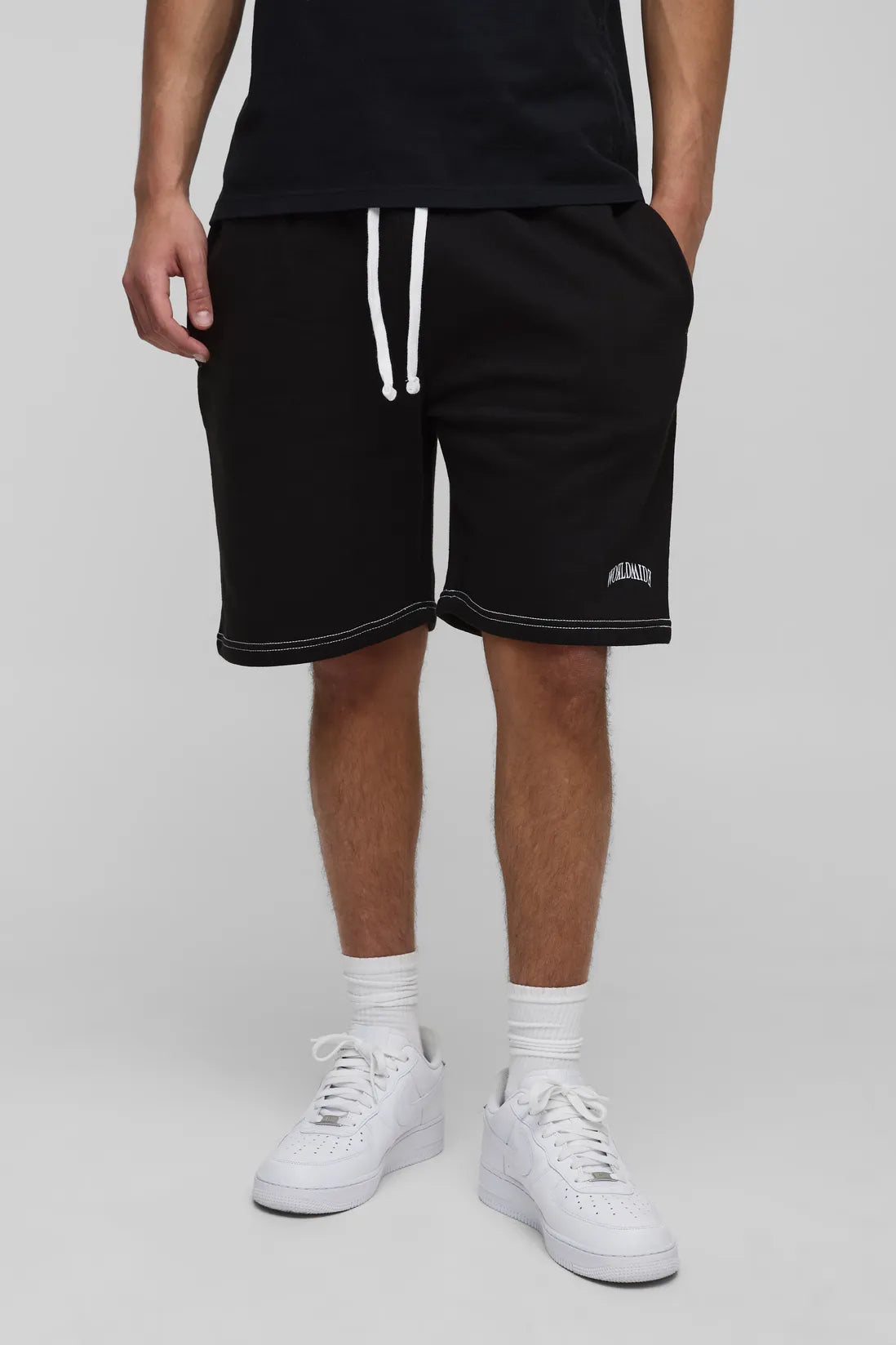 Relaxed Waffle MAN Varsity Printed Short