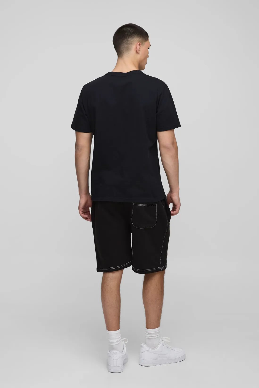 Relaxed Waffle MAN Varsity Printed Short