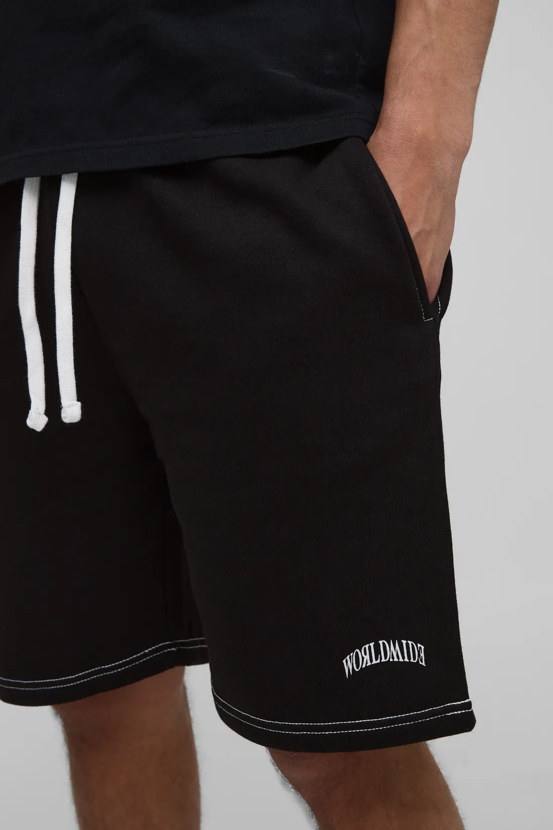 Relaxed Waffle MAN Varsity Printed Short
