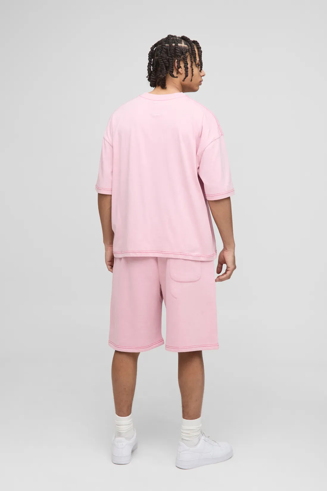Oversized Official Contrast Stitch Short