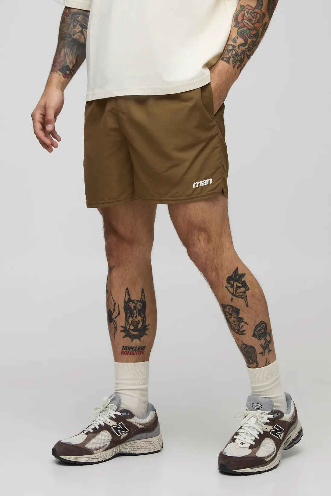 Elasticated Waist Nylon Fighter Shorts