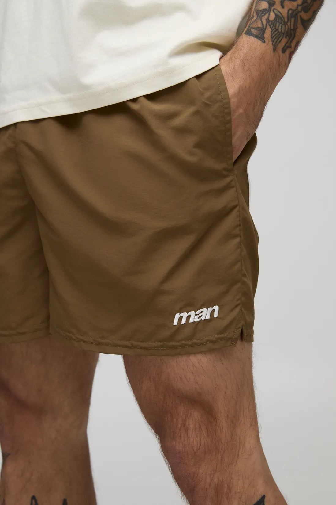 Elasticated Waist Nylon Fighter Shorts