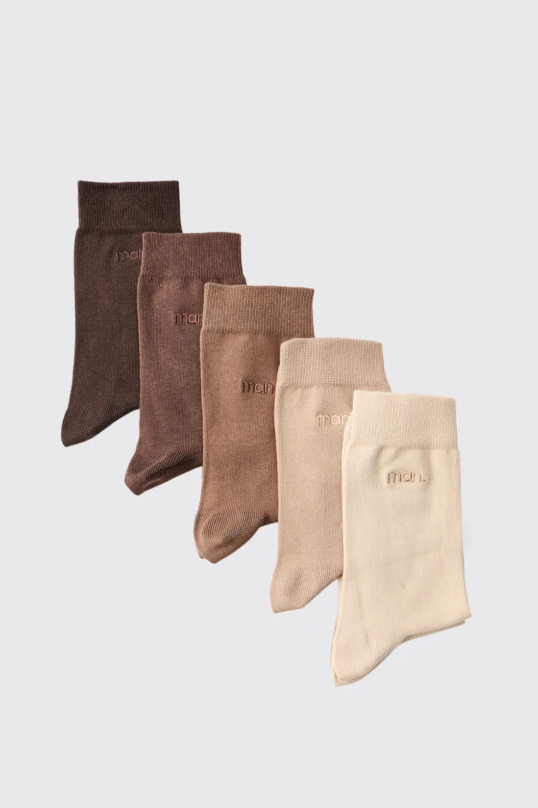 5 Pack Tonal MAN Embroidered Sport Socks