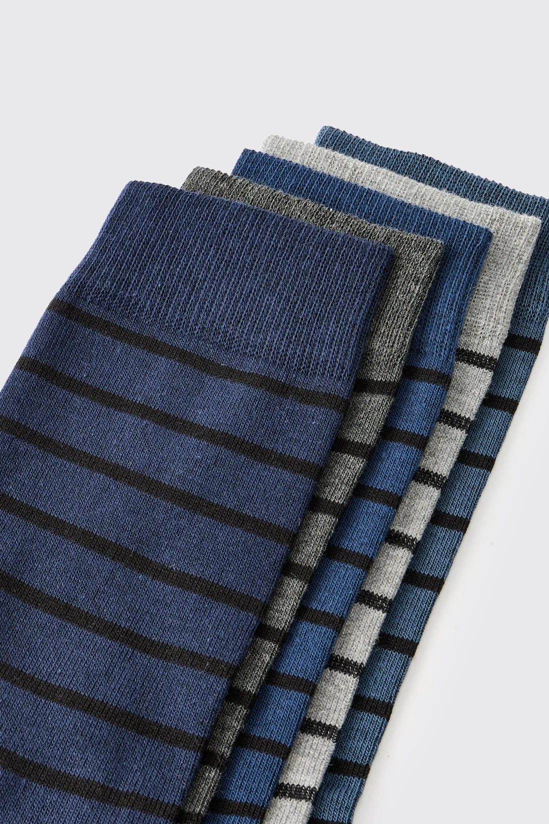5 Pack Tonal Stripe Sports Socks