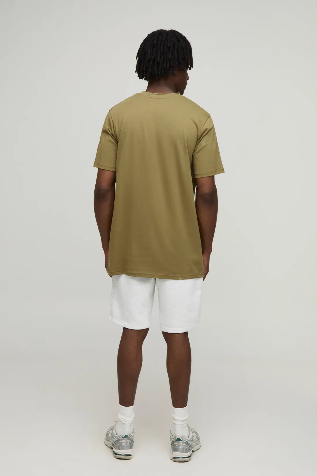 Regular Fit Basic Crew Neck Long Line T-Shirt