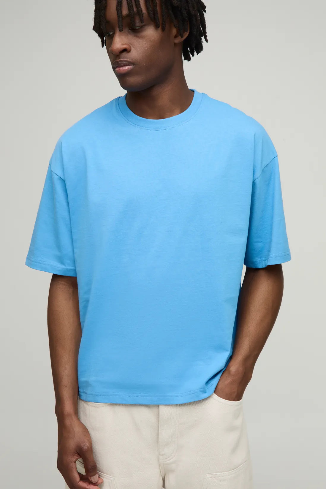 Basic Oversized Boxy Crew Neck T-shirt