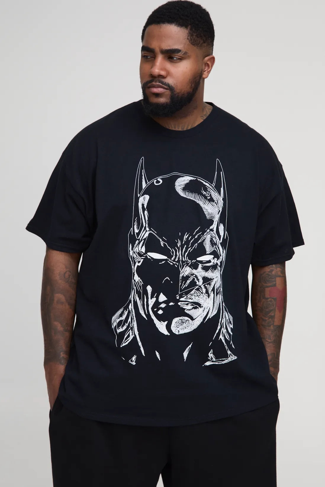 Plus Batman License Print Regular Fit T-Shirt