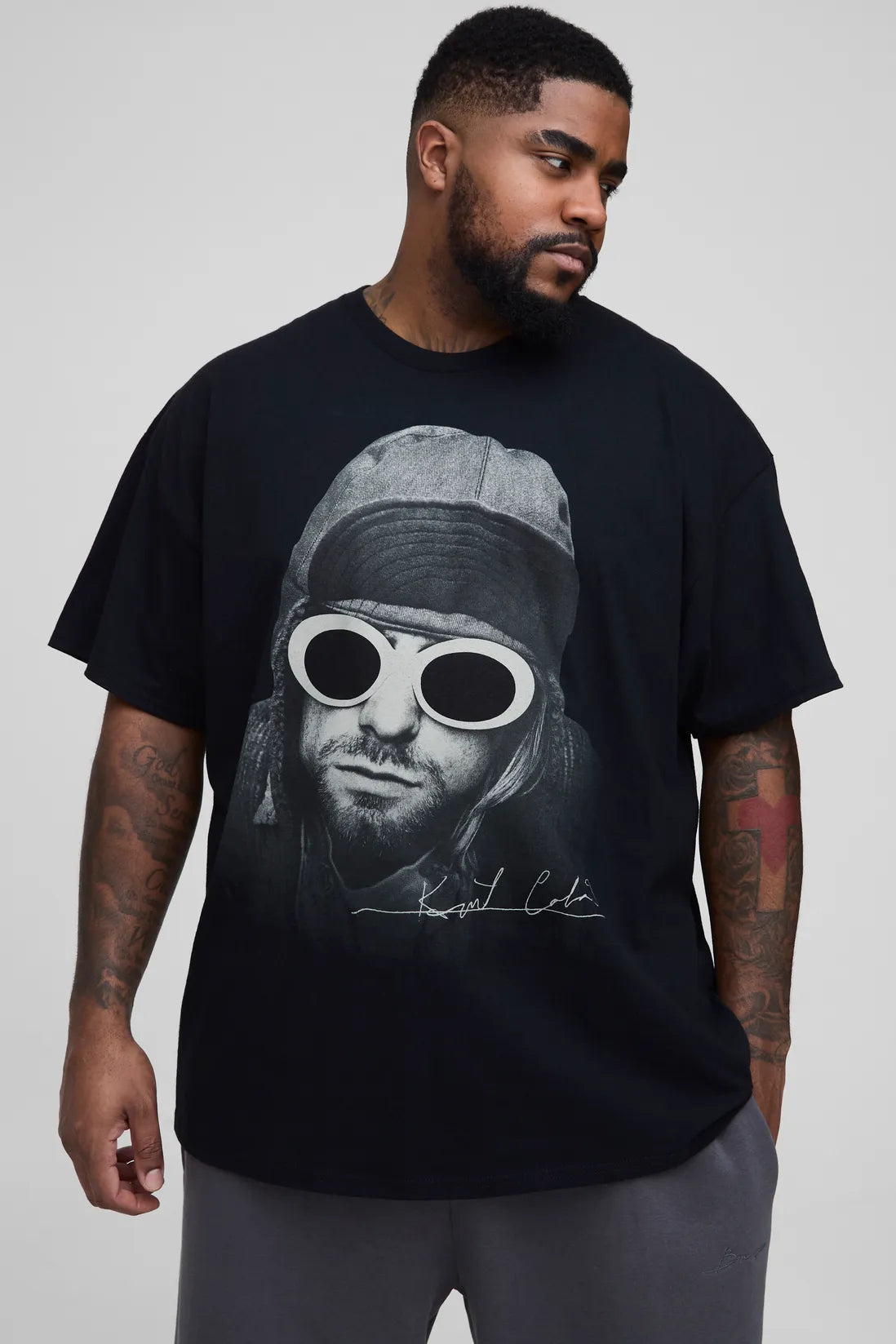 Plus Kurt Cobain License Print Regular Fit T-Shirt
