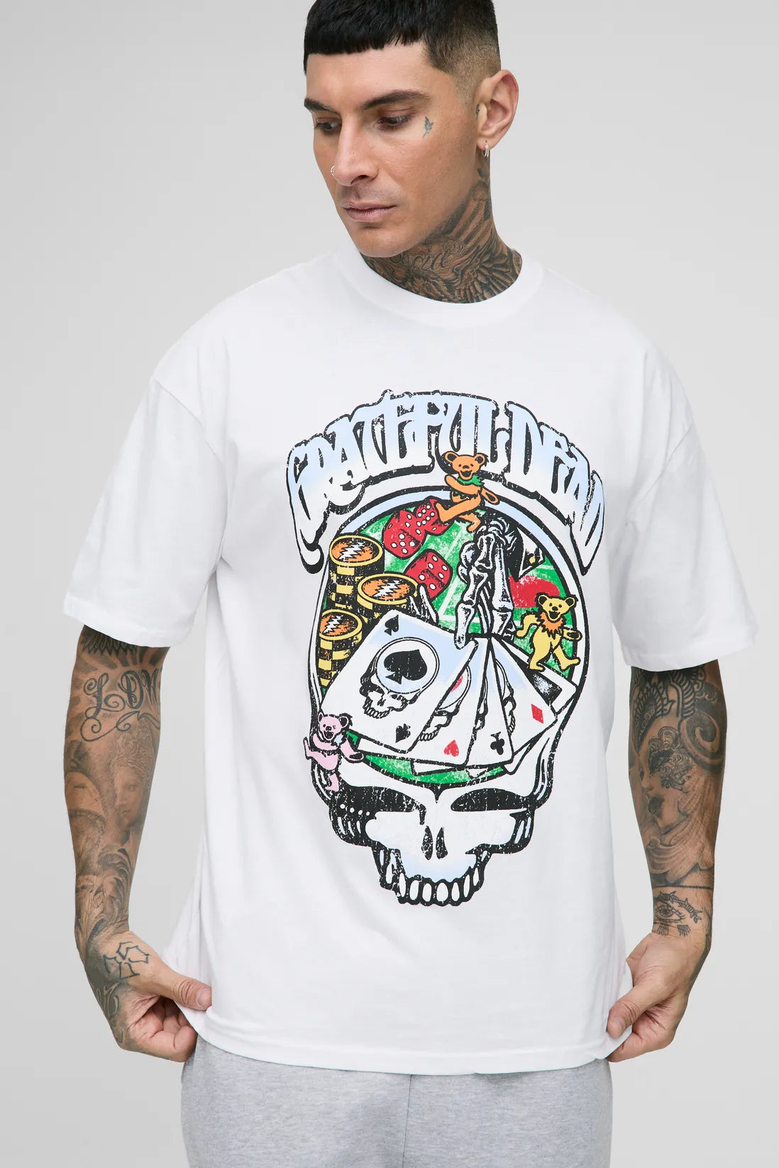 Tall Grateful Dead License Oversized Print T-Shirt