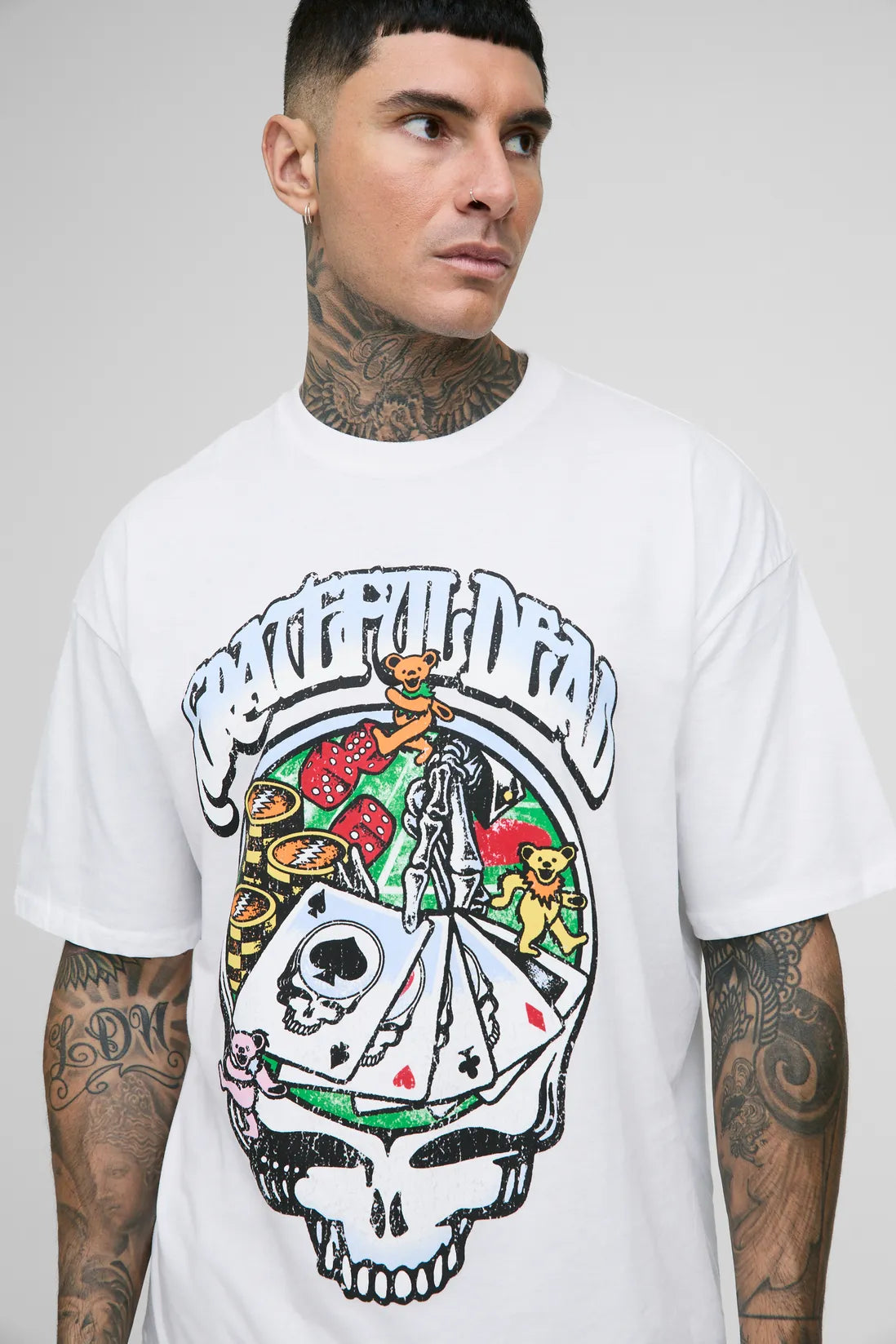 Tall Grateful Dead License Oversized Print T-Shirt
