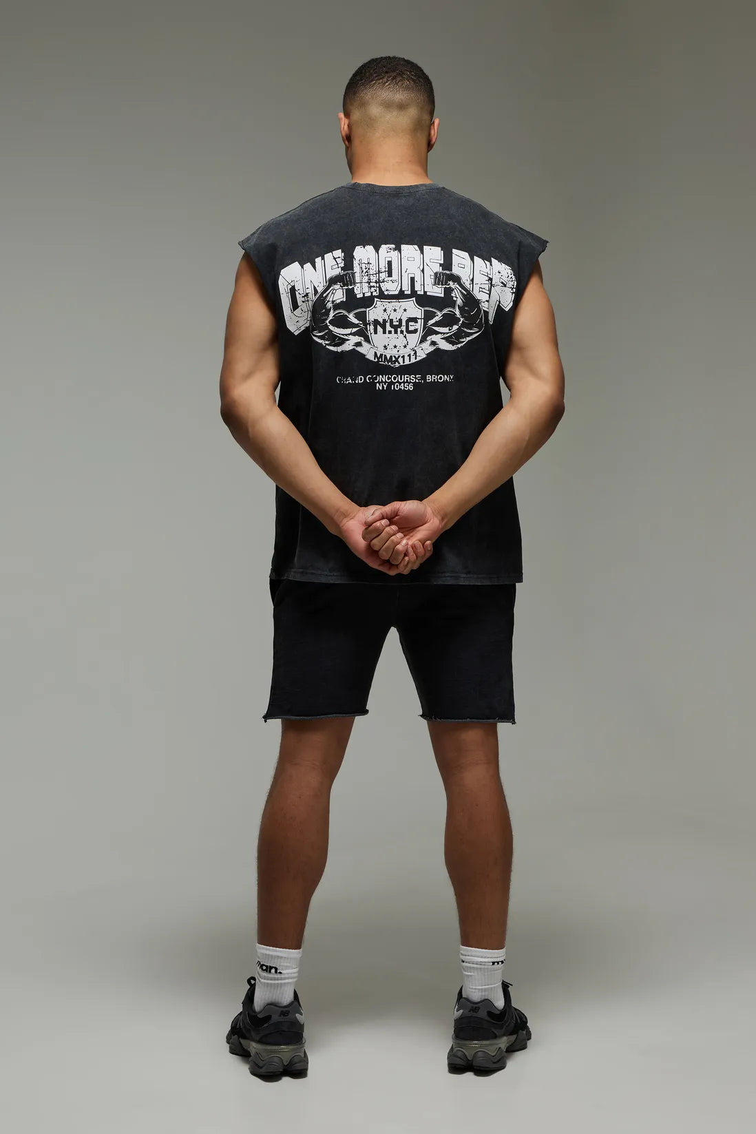 Man Active Washed One More Rep Regular Fit 5inch Shorts